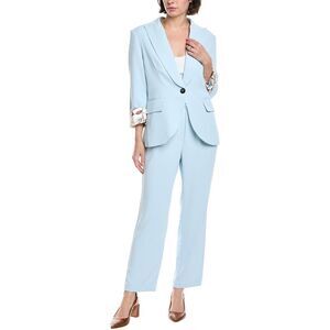 Pascale La Mode Womens  2Pc Suit, Blue
